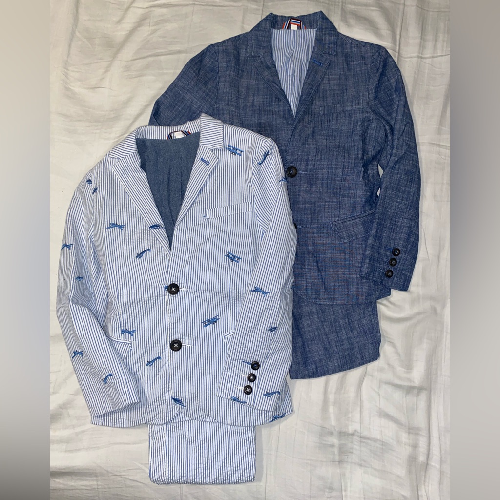 Big Score!! Boys Mini Boden Mix Max Summer Suits 4 Pieces